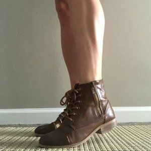 Brown Lace Up Boots